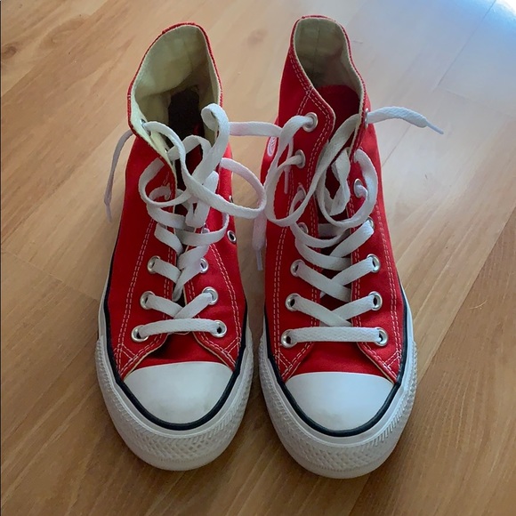 Converse Shoes - NEW High-Top Red Converse W/ Box